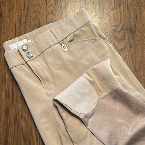 Irideon Tan Rhinestone Knee Patch Breeches 34